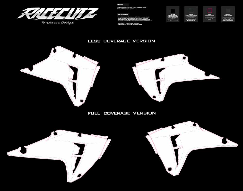 HONDA CRF 250 RX 2025-2026 & CRF 450 2025-2026 RX - SHROUDS TEMPLATE