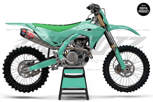 KAWASAKI KX 450 2024-2026 & KX 250 2025-2026 - 4 VIEW MOCKUP