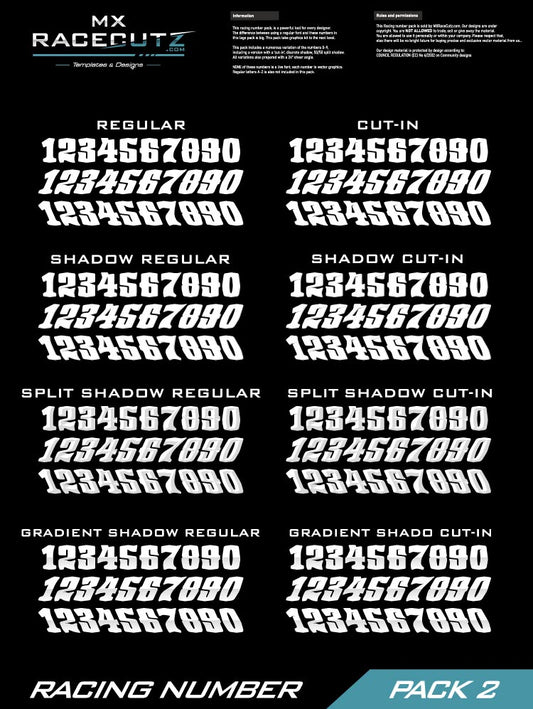 RACING NUMBER PACK 2