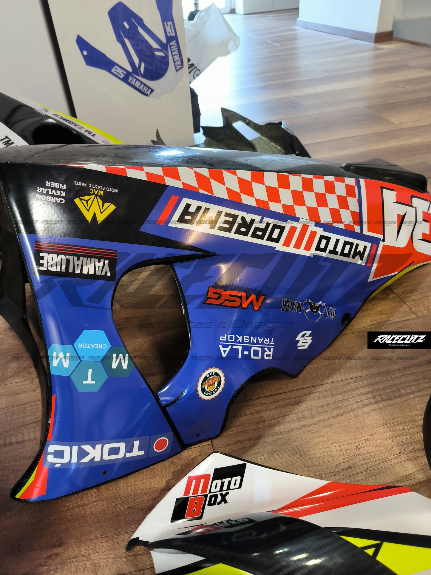 YAMAHA R1 2020-2026 MAC RACING CARBON FAIRINGS TEMPLATE