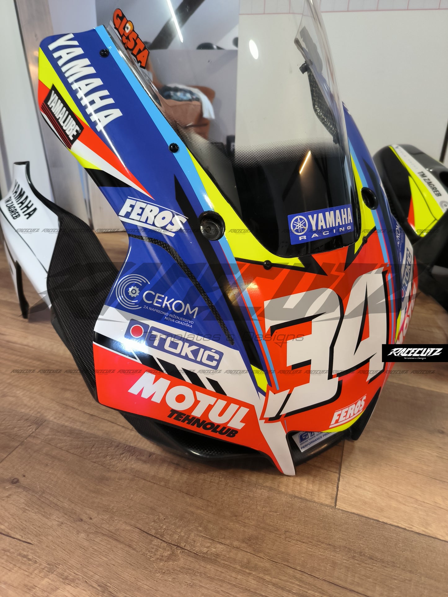 YAMAHA R1 2020-2026 MAC RACING CARBON FAIRINGS TEMPLATE