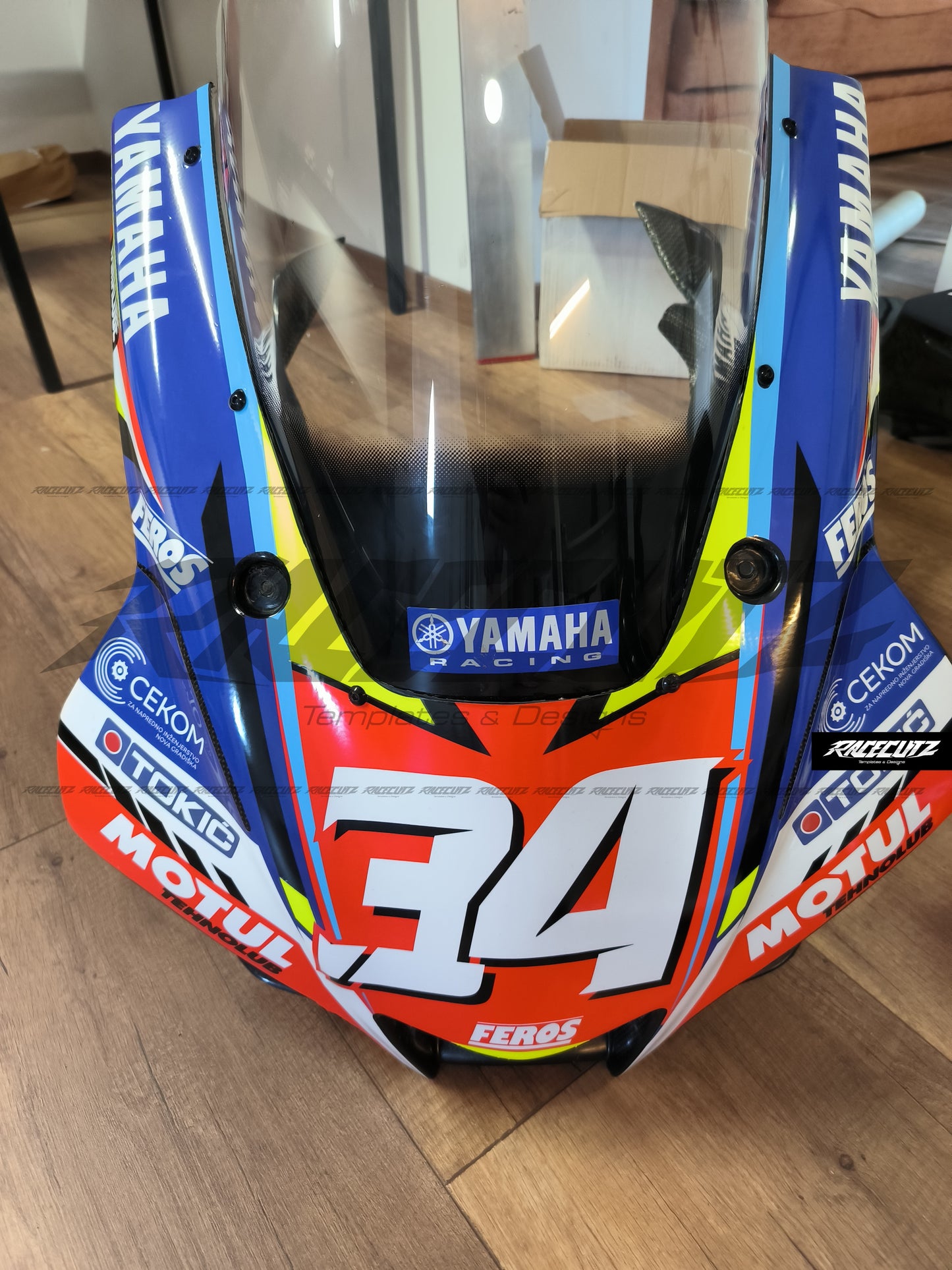 YAMAHA R1 2020-2026 MAC RACING CARBON FAIRINGS TEMPLATE