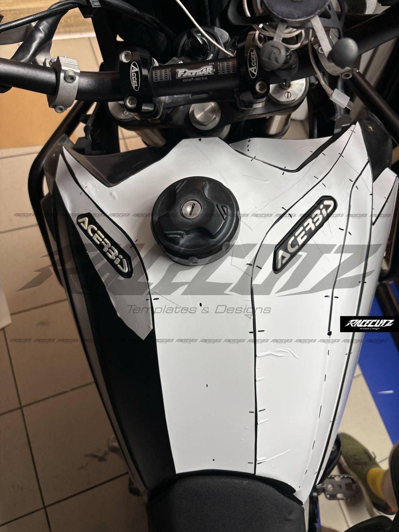 YAMAHA TENERE 700 2019-2024 ACERBIS TANK 23L TEMPLATE