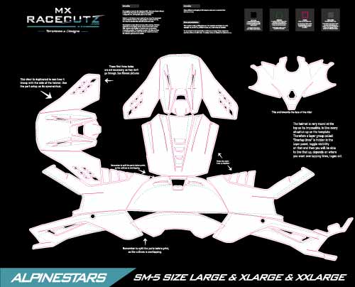 ALPINESTARS SM5 - SIZE LARGE & XLARGE & XXLARGE TEMPLATE