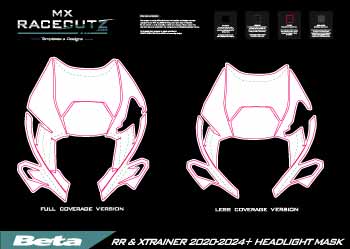 BETA RR 2020-2024 & XTRAINER 2020-2026 HEADLIGHT MASK TEMPLATE