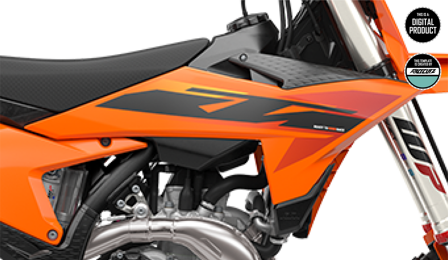 KTM SX-SXF 2025-2026 (2024 FACTORY EDITION) & EXC & XC-W & XCF-W 2026 - SHROUDS TEMPLATE