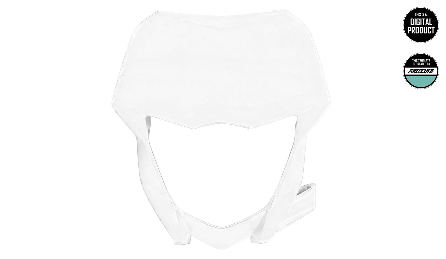 YAMAHA WR 250 2020-2026 & WR 450 2019-2026 HEADLIGHT MASK TEMPLATE