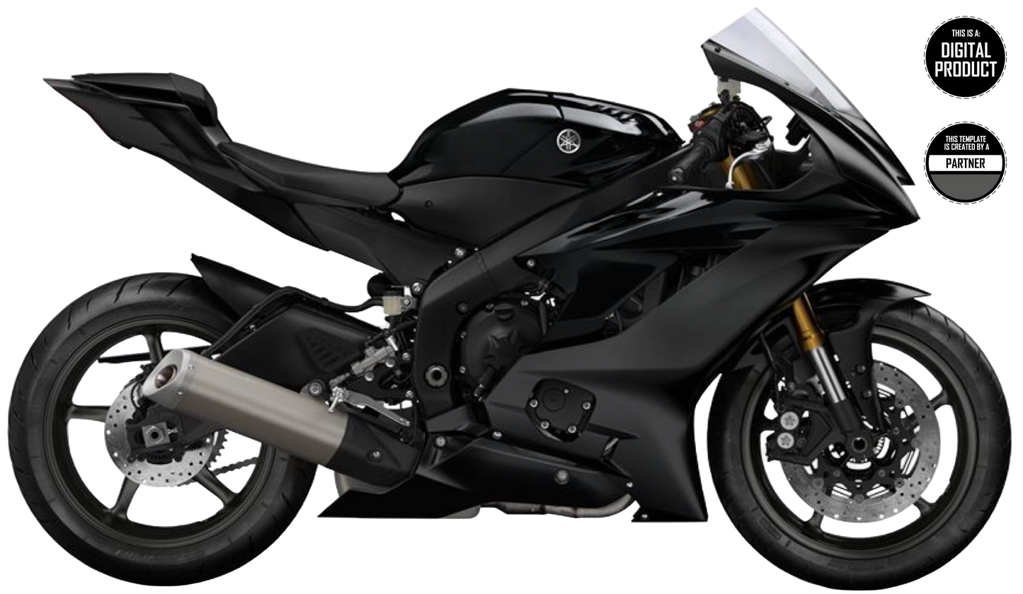 YAMAHA R6 2017-2026 MAC RACING FAIRINGS TEMPLATE