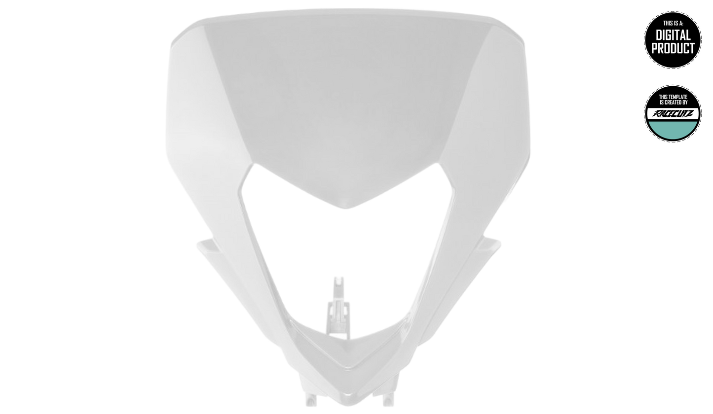 SHERCO SE & SEF 2024-2026 HEADLIGHT MASK TEMPLATE