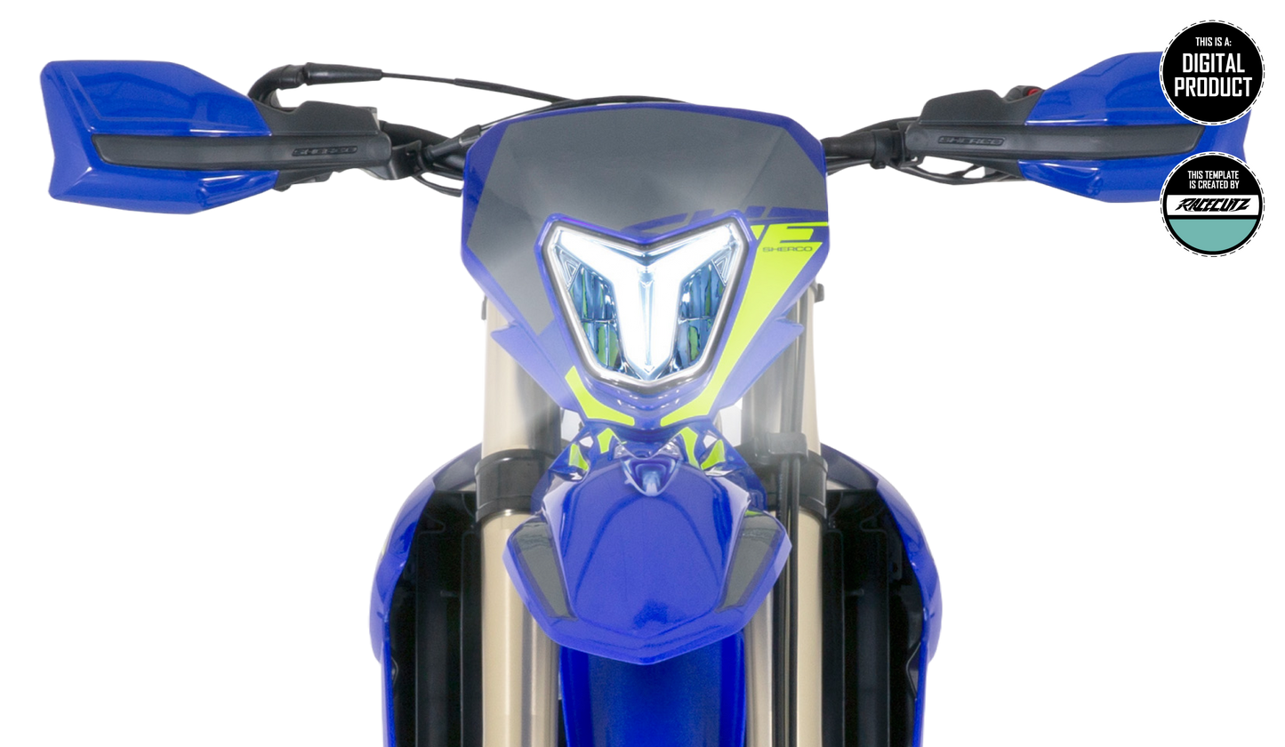 SHERCO SE & SEF 2025-2026 OEM HANDGUARDS TEMPLATE