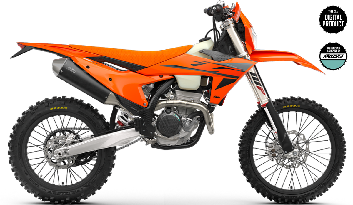 2024–2025 KTM EXC/EXC-F/XC-W/XCF-W Graphics Kit – Full Splash Decal Set For 125–500cc