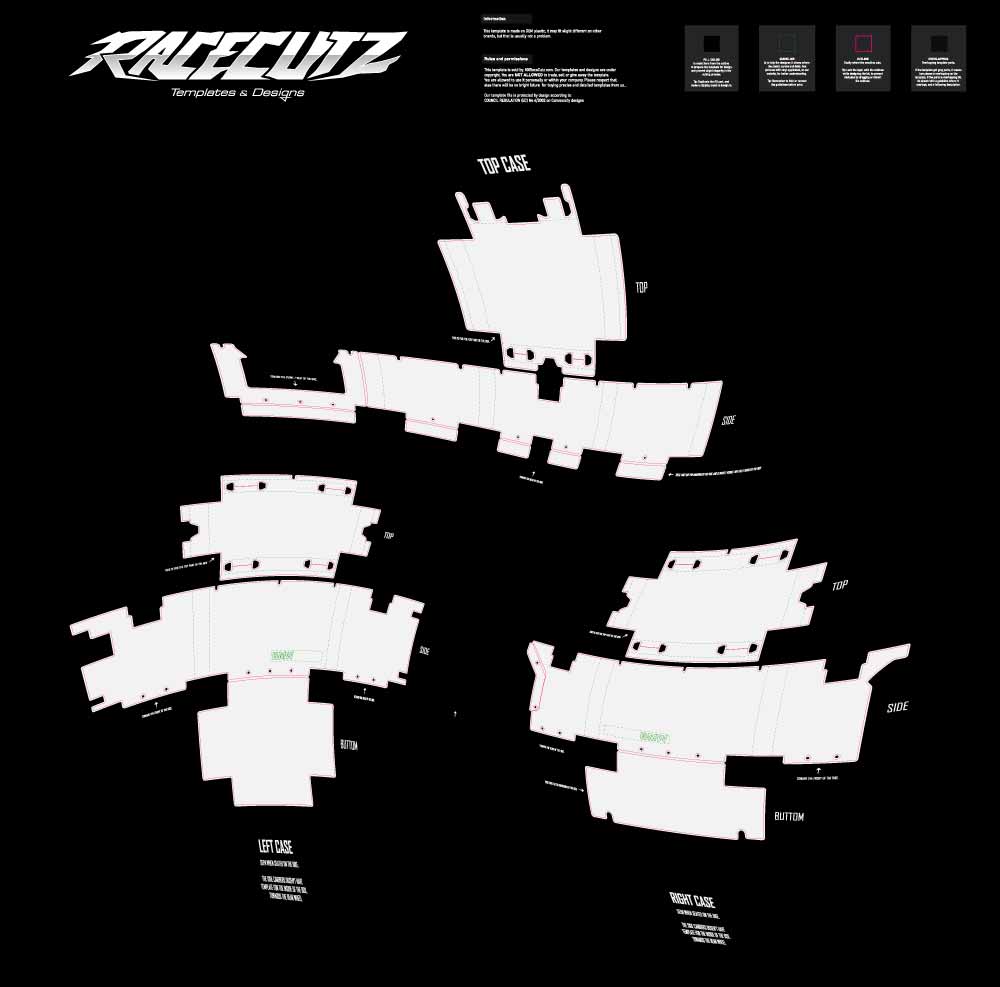 BMW F850GS 2018-2024 & F900GS 2024-2025 & R1200GS 2013-2018 & R1250 2019-2023 PANNIERS TEMPLATE