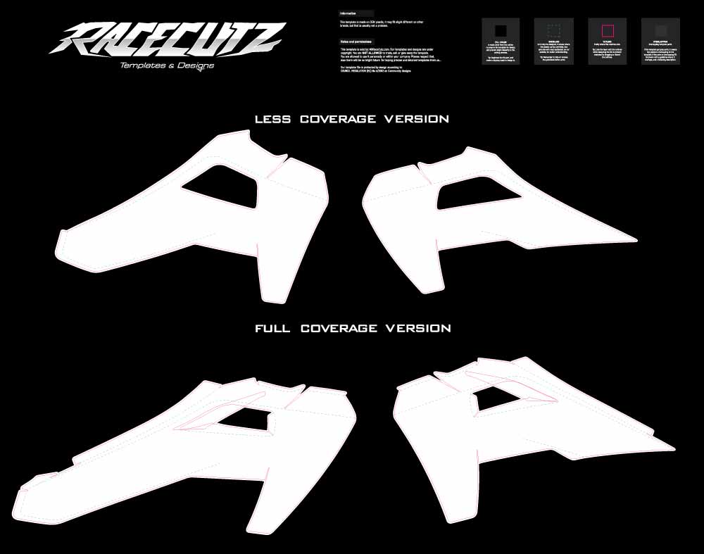 HUSQVARNA FC+TC 2025-2026 (2024 FACTORY EDITION) & FE+TE 2026 - SHROUDS TEMPLATE