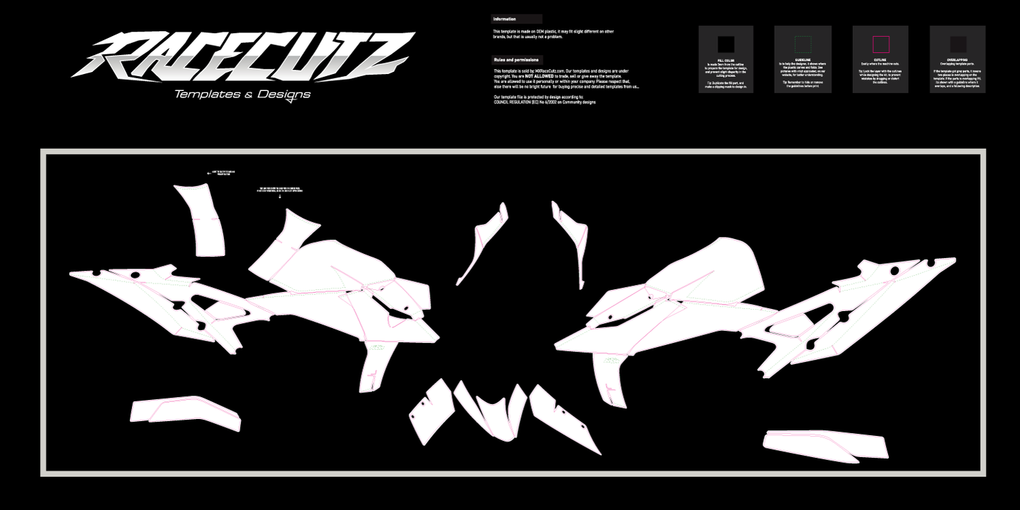 KTM 990 DUKE R 2024-2026 TEMPLATE