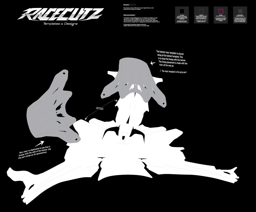 ARAI MX-V - SIZE XLARGE & XXLARGE TEMPLATE