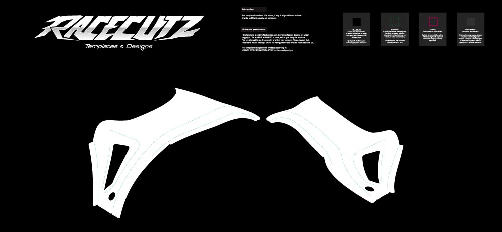 CFMOTO 1000 MT-X 2026 SIDE PIECES TEMPLATE