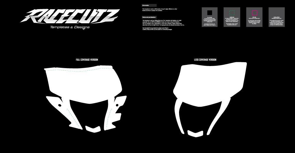 FANTIC XE & XEF 2026 - HEADLIGHT MASK TEMPLATE