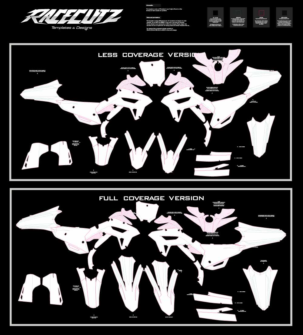 Honda CRF 250 RX 2022-2024 & CRF 450 RX 2021-2024 TEMPLATE