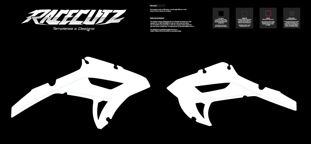 HONDA CRF 250 RX 2022-2024 & CRF 450 RX 2021-2024 - SHROUDS TEMPLATE