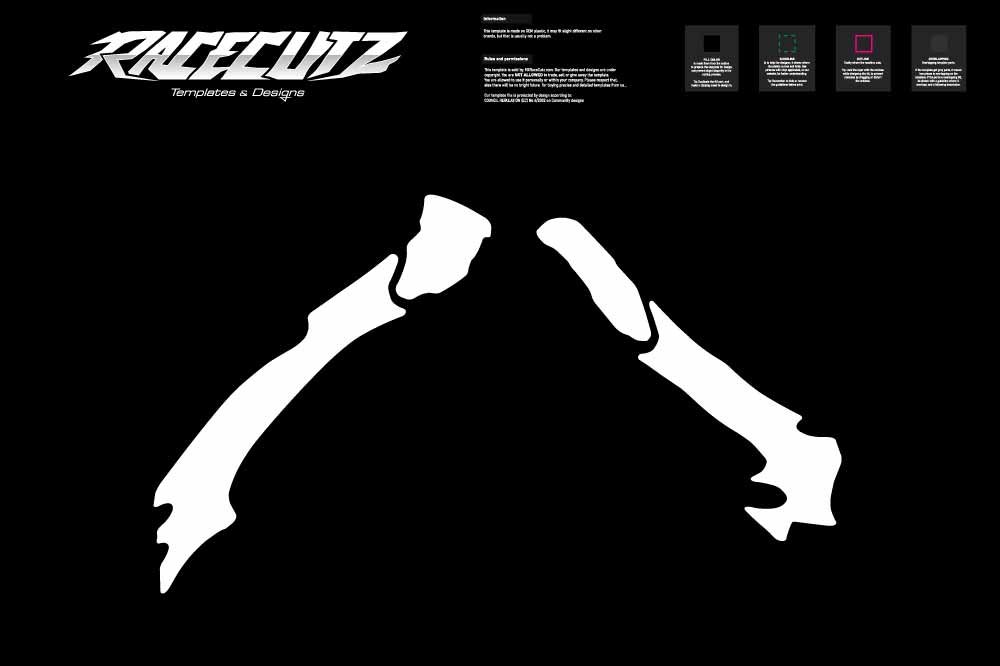 KAWASAKI KX 250 2025-2026 & 450 2024-2026 - FRAME TEMPLATE