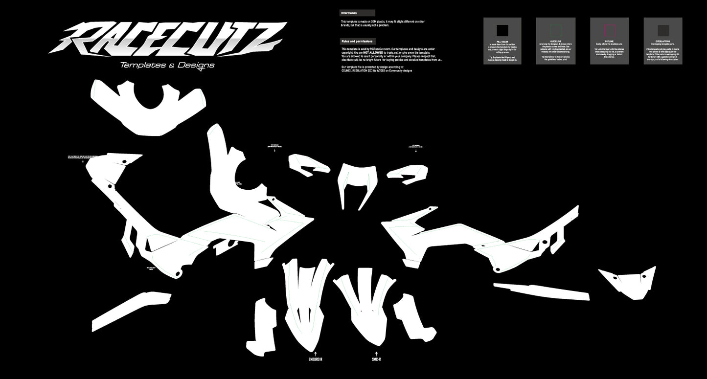 KTM 125 & 390 SMC-R & ENDURO R 2025-2026 TEMPLATE