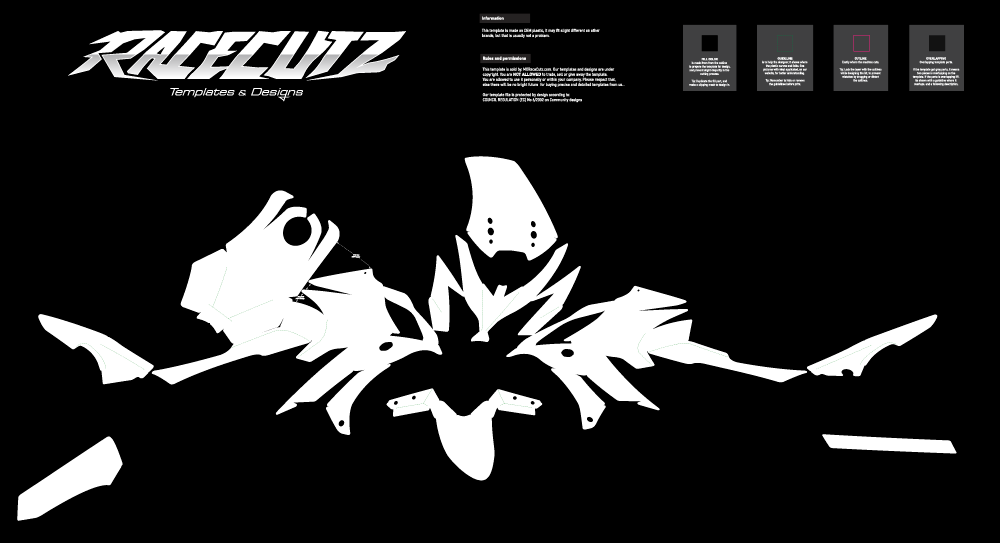 KAWASAKI VERSYS 650 2015-2021 TEMPLATE