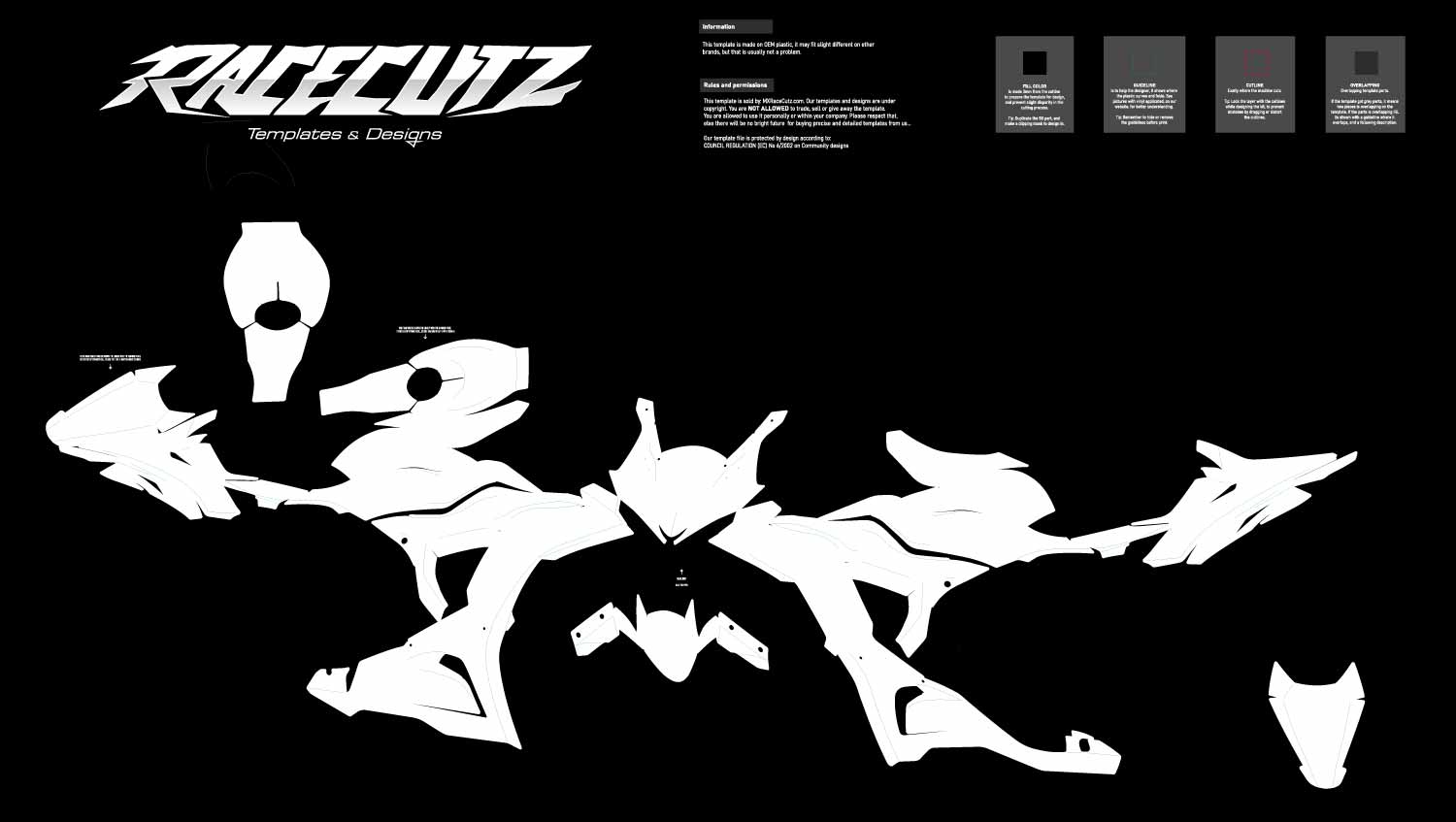 KAWASAKI ZX6R 636 2024-2026 TEMPLATE – RaceCutz