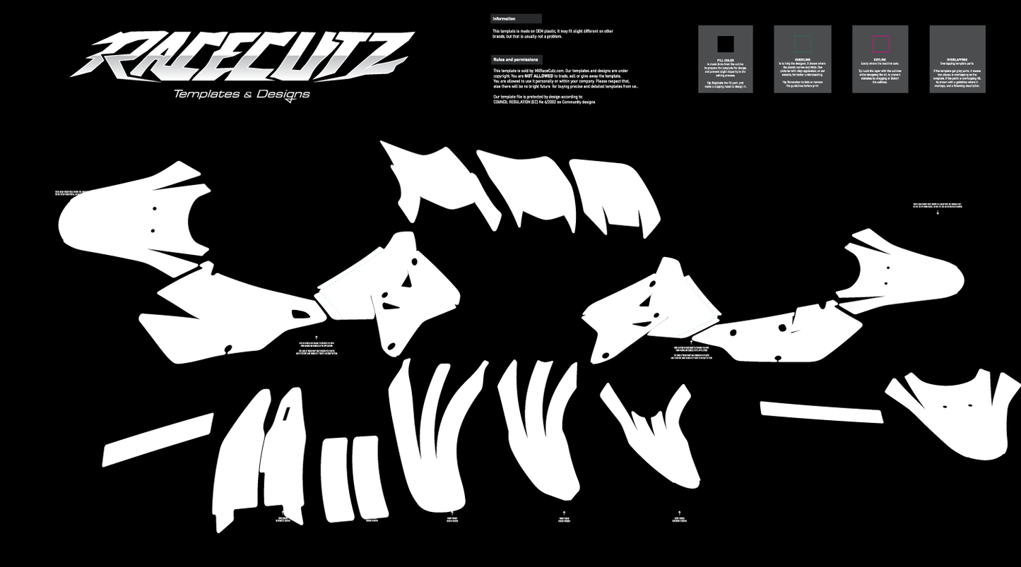 SUZUKI DRZ 400 2000-2024 TEMPLATE