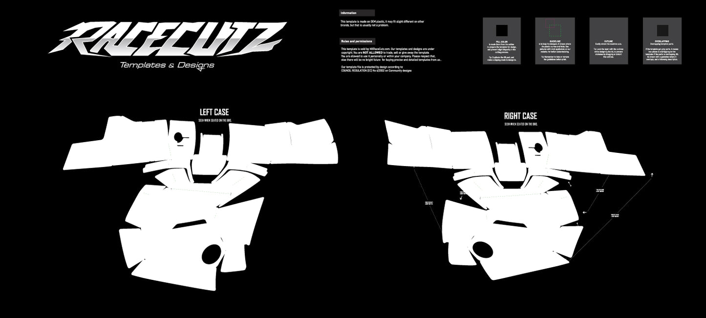 SUZUKI GSX-S 1000 GX 2024-2025 & GSX-S 1000 GT 2022-2025 PANNIERS TEMPLATE