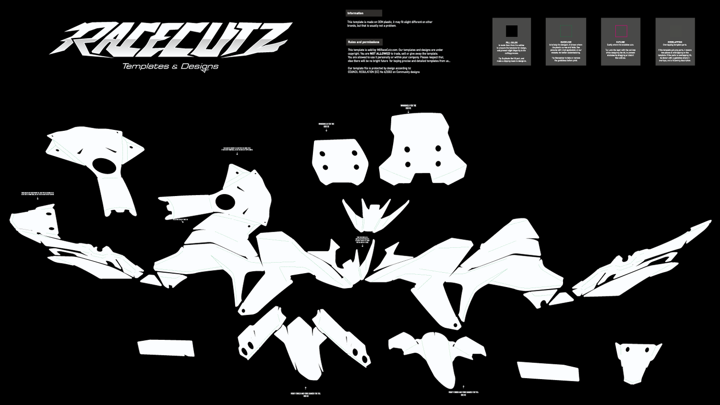 V-STORM DL 800 DE & RE 2023-2026 TEMPLATE