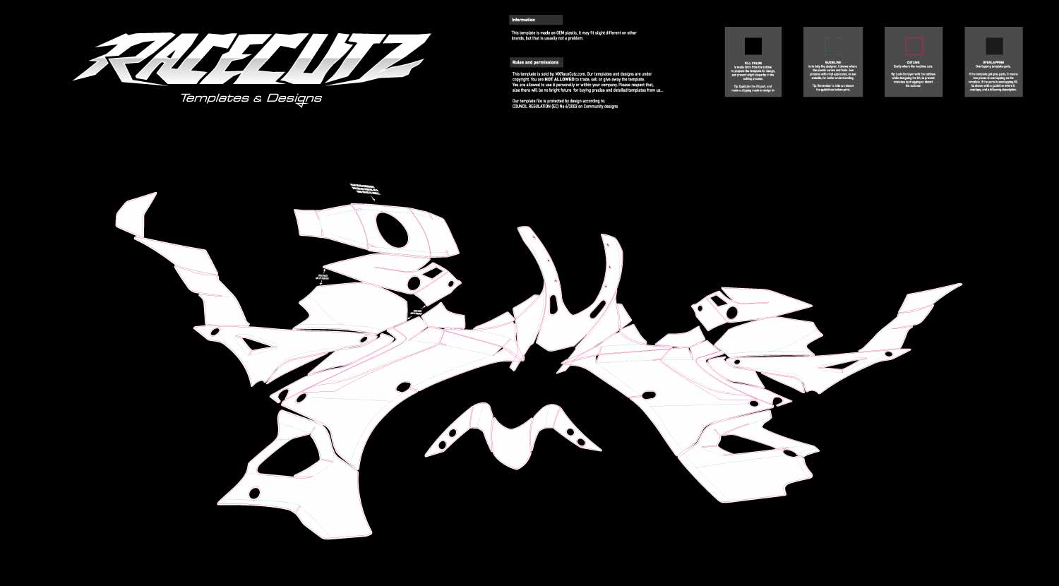 YAMAHA YZF R125 2023-2025 TEMPLATE – RaceCutz