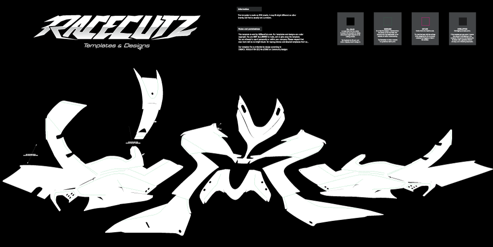 YAMAHA TMAX 500 2008-2011 TEMPLATE