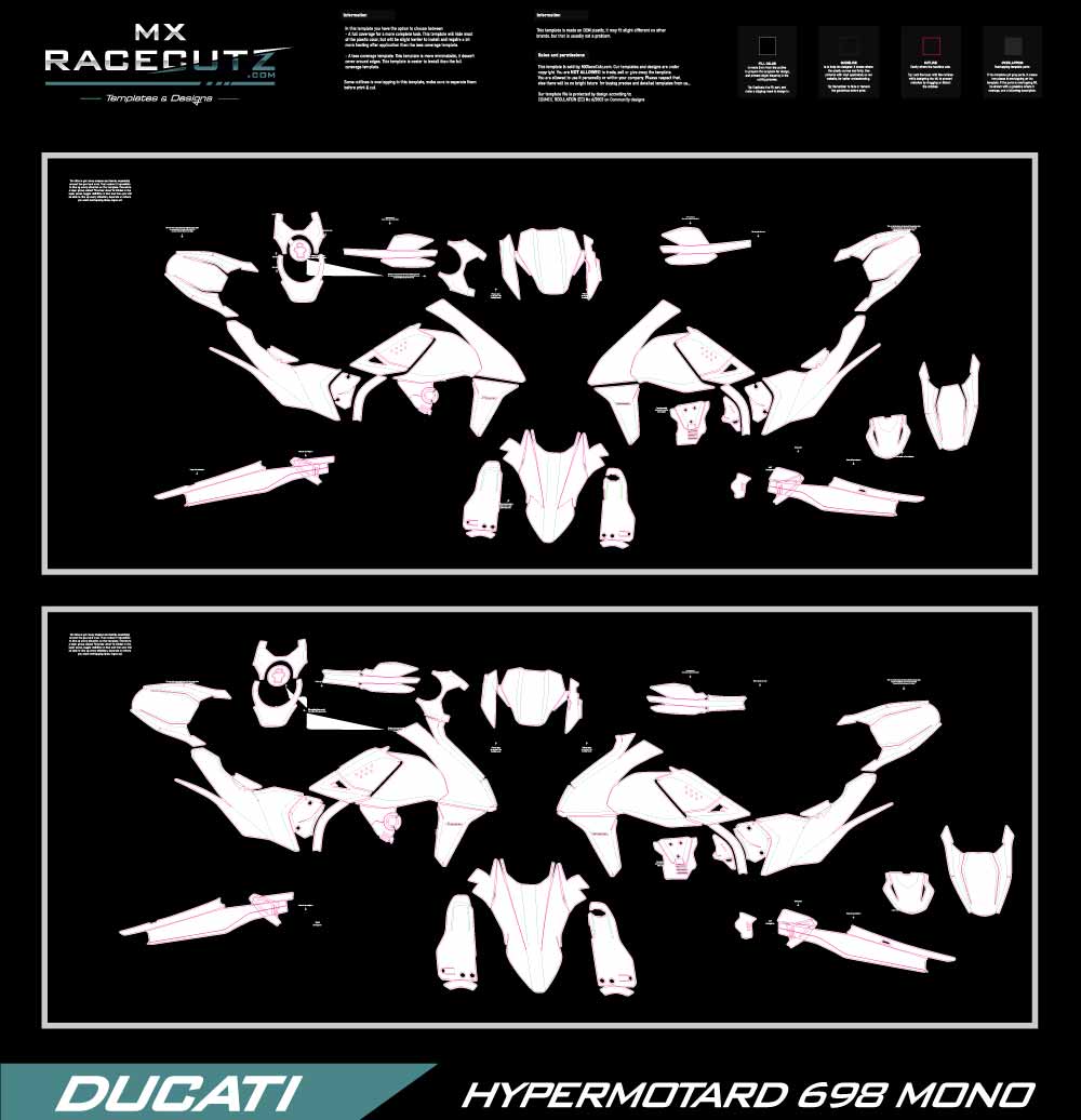 DUCATI HYPERMOTARD 698 MONO + RVE 2024-2026 TEMPLATE