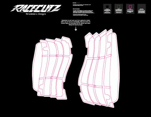 FANTIC XX125+250 2025-2026 & XE 125 2025-2026 & XE300 2024-2026 RADIATOR GUARDS TEMPLATE