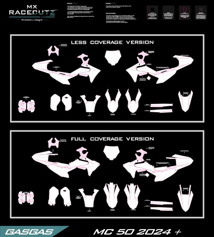 GASGAS MC 50 2024-2025 & MC-E3 + MC-E5 2025-2026 TEMPLATE