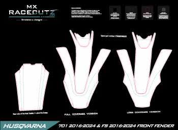 HUSQVARNA 701 2016-2026 & FS 2016-2026 FRONT FENDER TEMPLATE