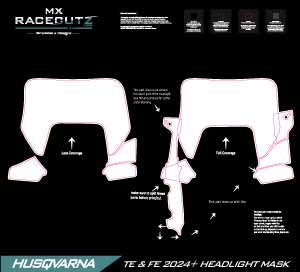 HUSQVARNA TE & FE 2024-2026 HEADLIGHT MASK TEMPLATE
