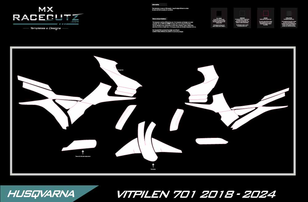 HUSQVARNA VITPILEN 701 2018-2024 TEMPLATE