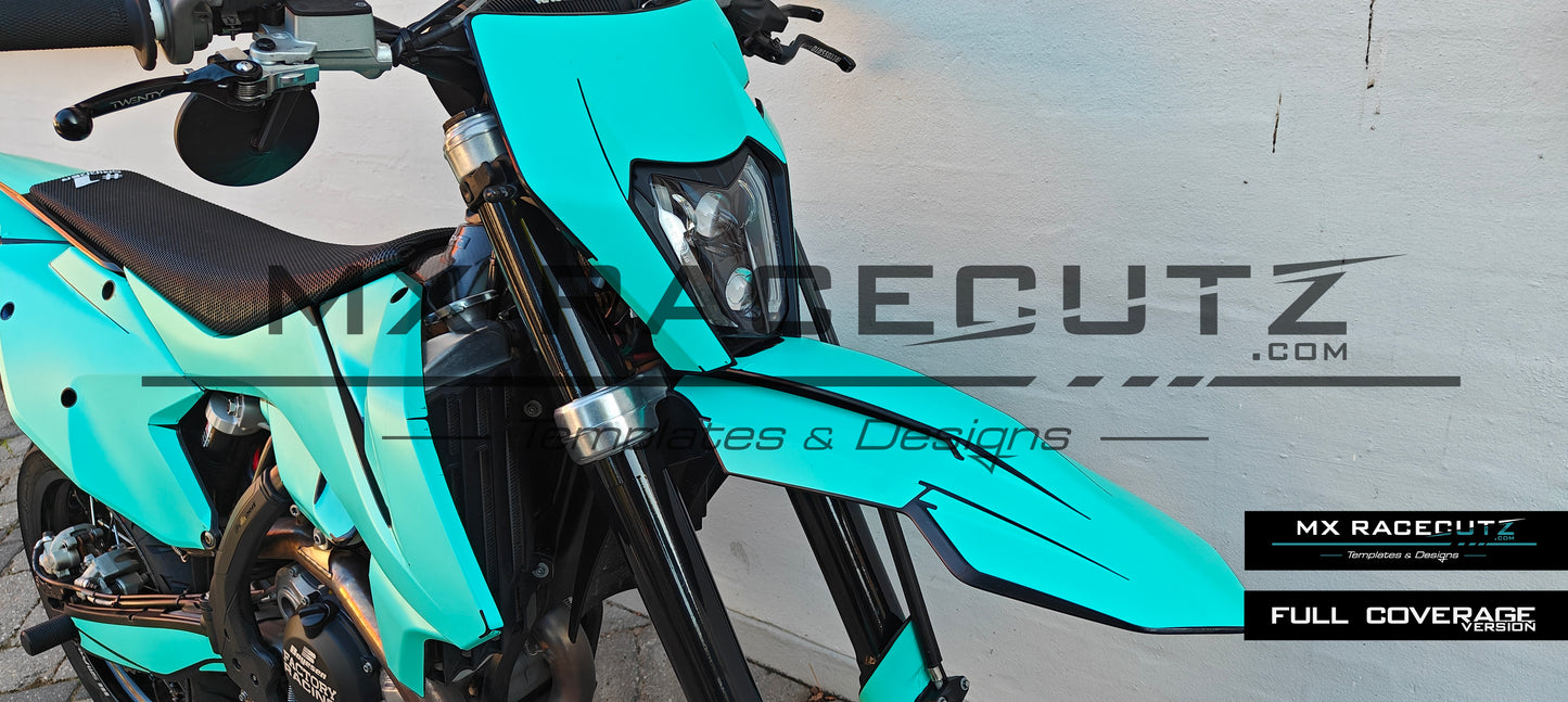 KTM EXC 2017-2019 HEADLIGHT MASK TEMPLATE