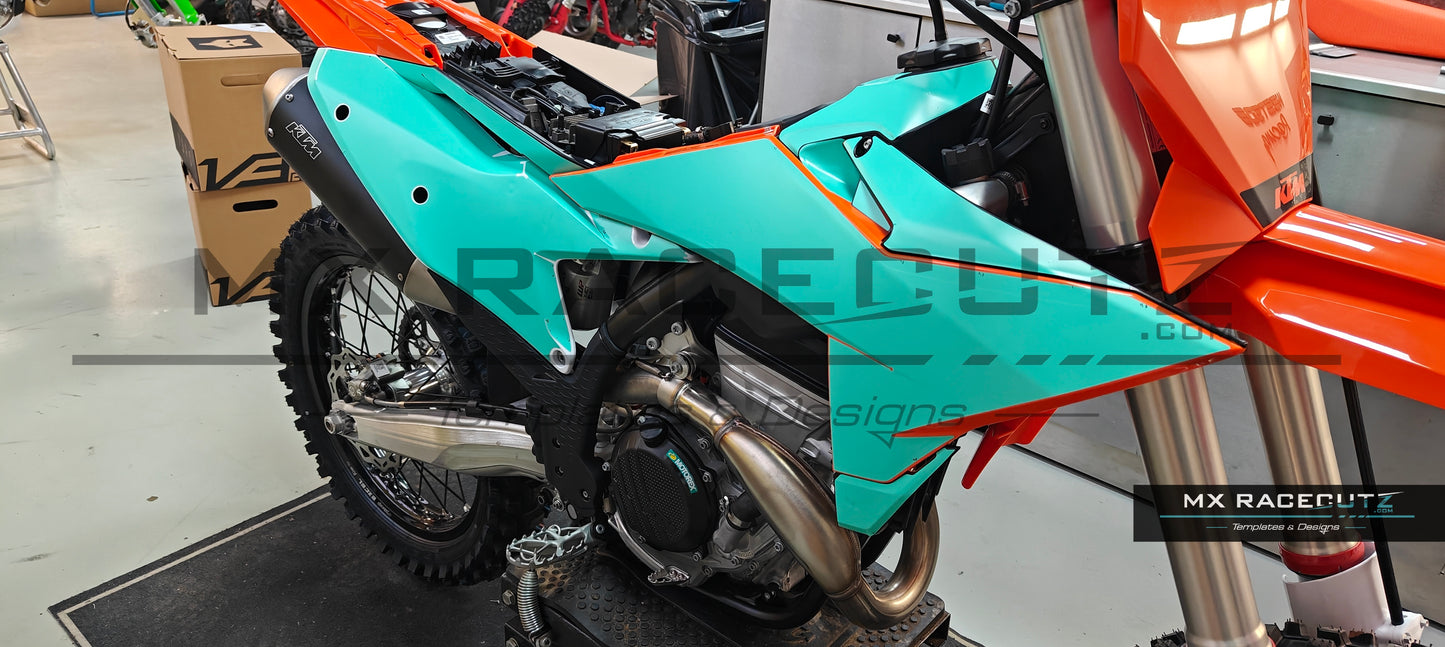 KTM SX-SXF 2025-2026 (2024 FACTORY EDITION) & EXC & XC-W & XCF-W 2026 - SHROUDS TEMPLATE
