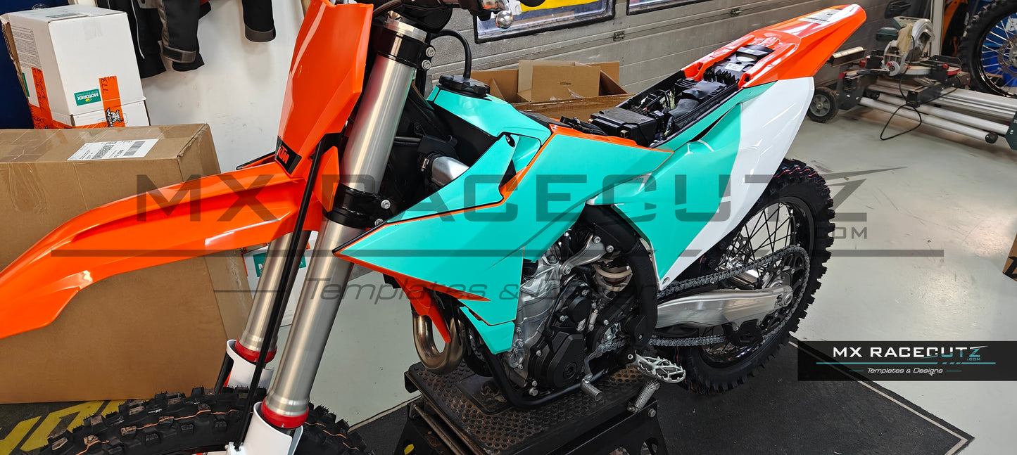KTM SX-SXF 2025-2026 (2024 FACTORY EDITION) & EXC & XC-W & XCF-W 2026 - SHROUDS TEMPLATE