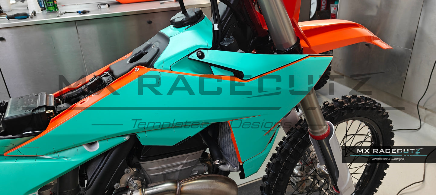 KTM SX-SXF 2025-2026 (2024 FACTORY EDITION) & EXC & XC-W & XCF-W 2026 - SHROUDS TEMPLATE