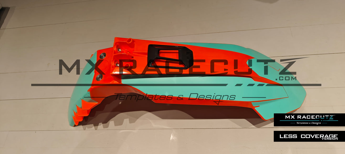 KTM 2023-2026 FRONT FENDER WITH CONNECTIVITY UNIT GPS TEMPLATE