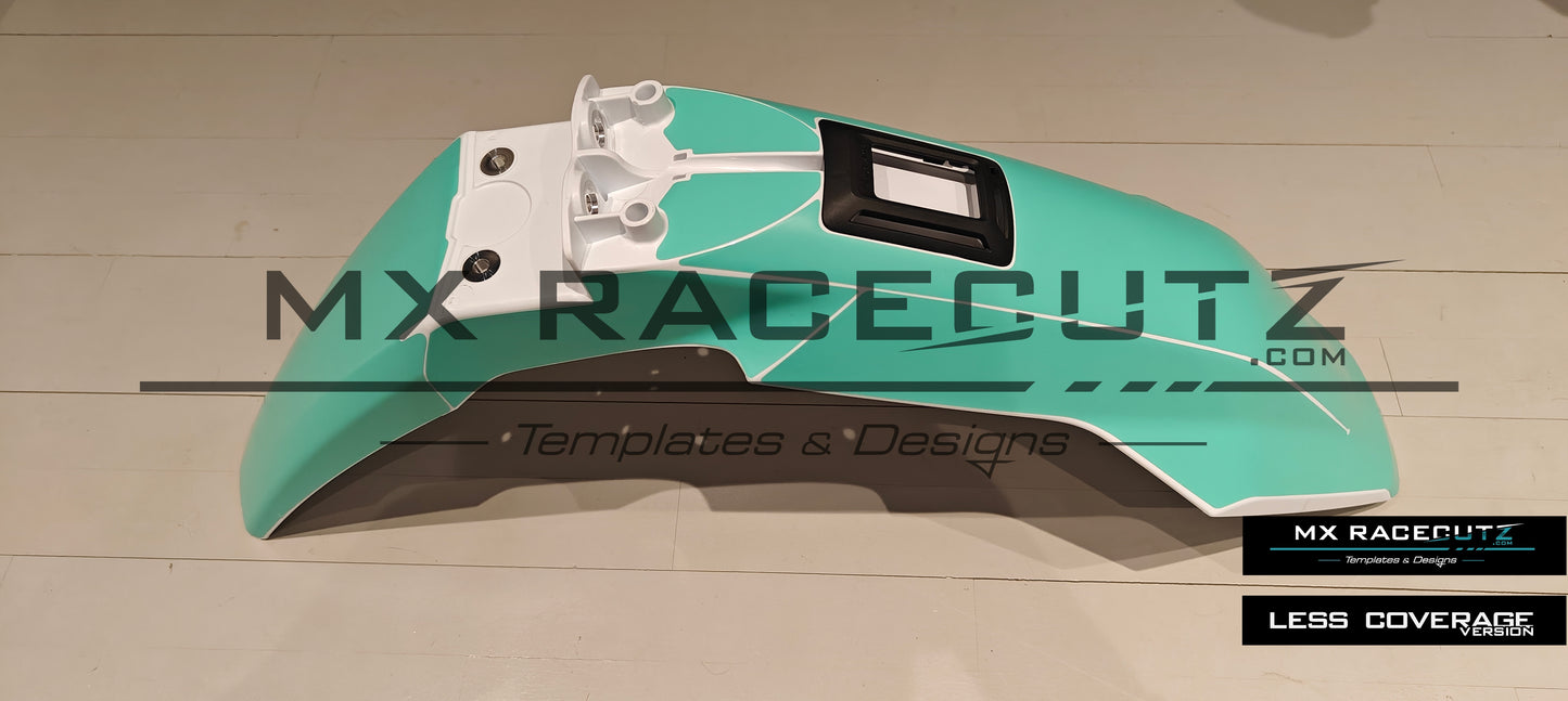 HUSQVARNA 2023-2026 FRONT FENDER WITH CONNECTIVITY UNIT GPS TEMPLATE