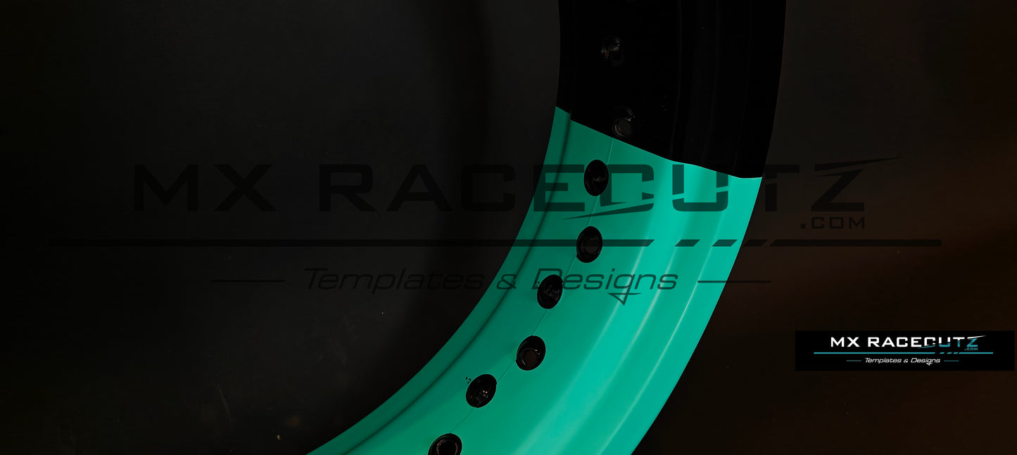 50/50 RIM WRAP - 16,5" INCH FRONT + 17" INCH REAR - 36 SPOKES - EXCEL - TEMPLATE
