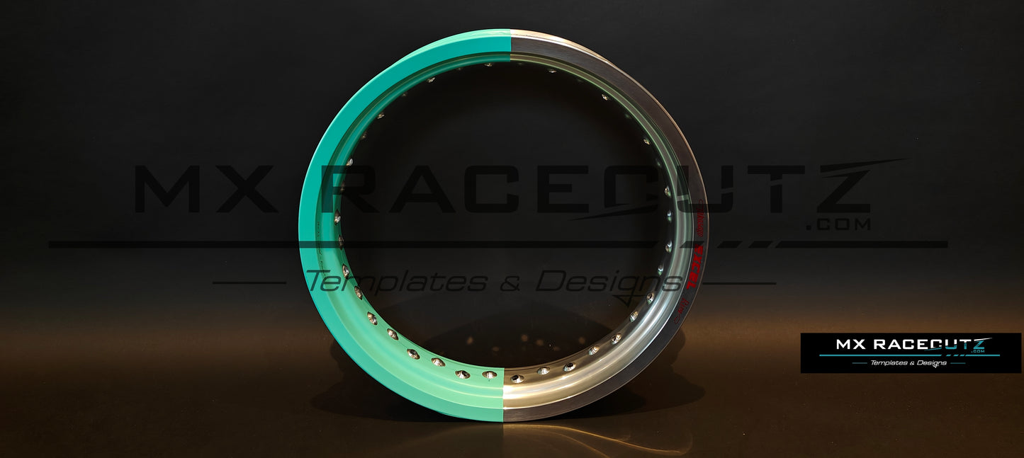 50/50 RIM WRAP - 17" INCH FRONT + 17" INCH REAR - 36 SPOKES - EXCEL - TEMPLATE