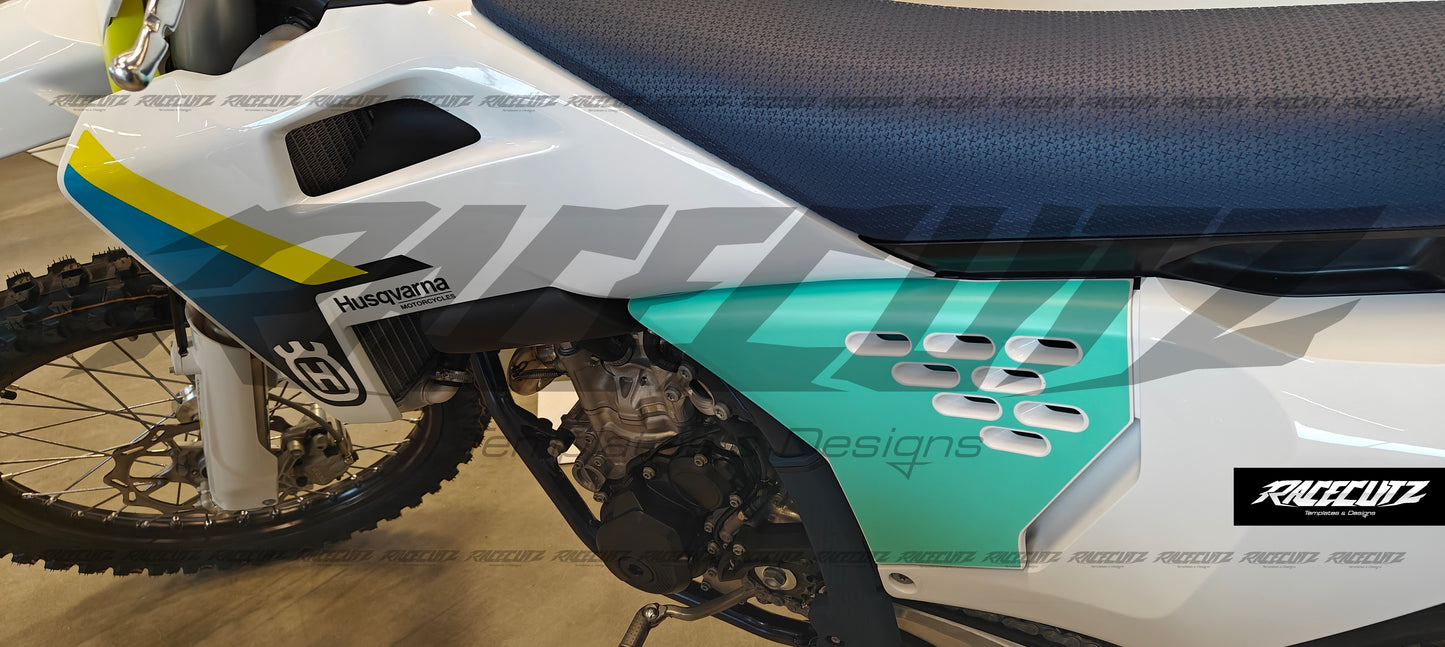 HUSQVARNA FC+TC+FE+TE 2025-2026 ( FC 2024 Factory Edition ) AIR FILTER COVER TEMPLATE