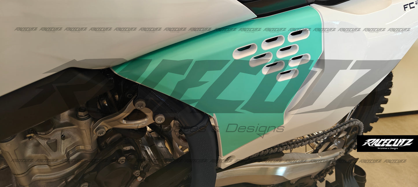 HUSQVARNA FC+TC+FE+TE 2025-2026 ( FC 2024 Factory Edition ) AIR FILTER COVER TEMPLATE