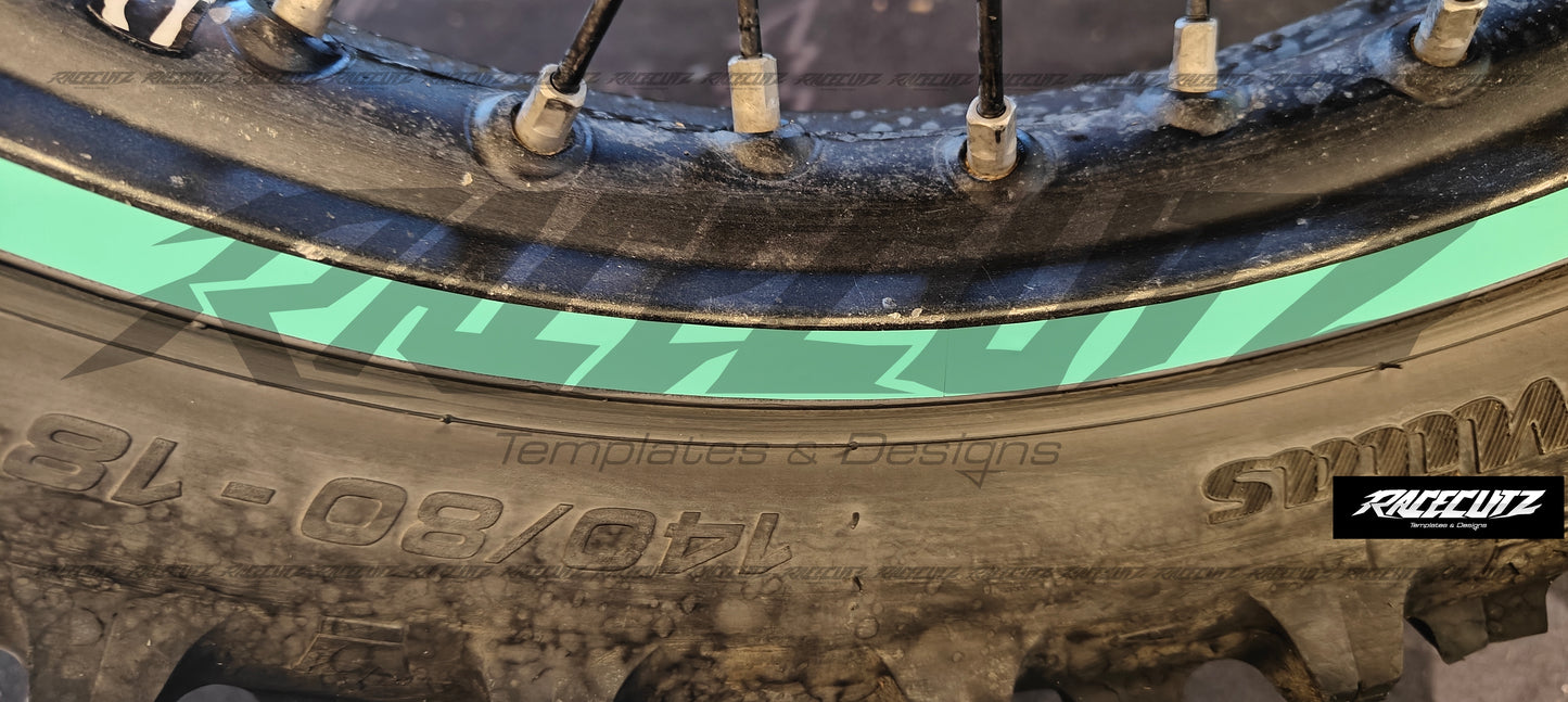 RIM STRIPES 21" INCH FRONT + 19" INCH REAR + 18" INCH REAR - TEMPLATE