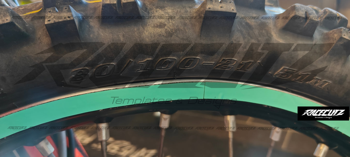 RIM STRIPES 21" INCH FRONT + 19" INCH REAR + 18" INCH REAR - TEMPLATE